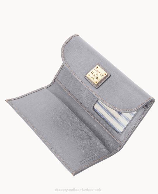 Dooney & Bourke saffiano kontinental clutch JV0J4849 tilbehør røg grå