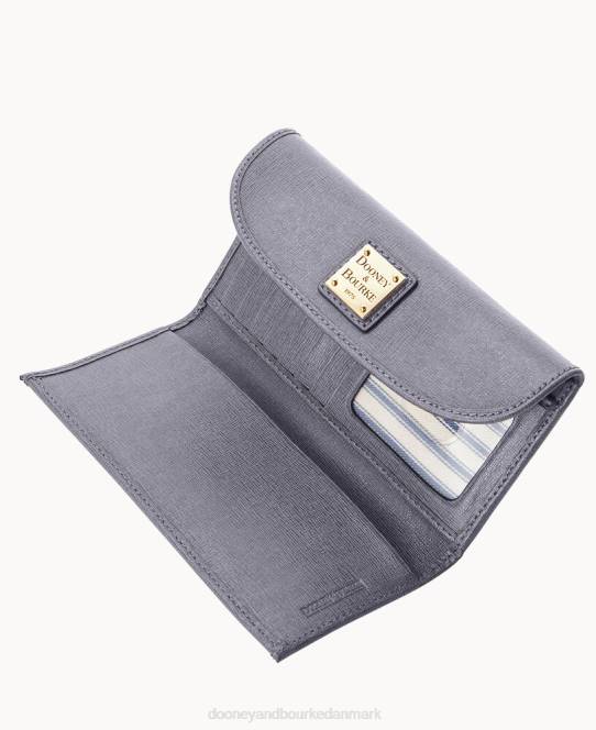 Dooney & Bourke saffiano kontinental clutch JV0J4852 tilbehør mørkegrå