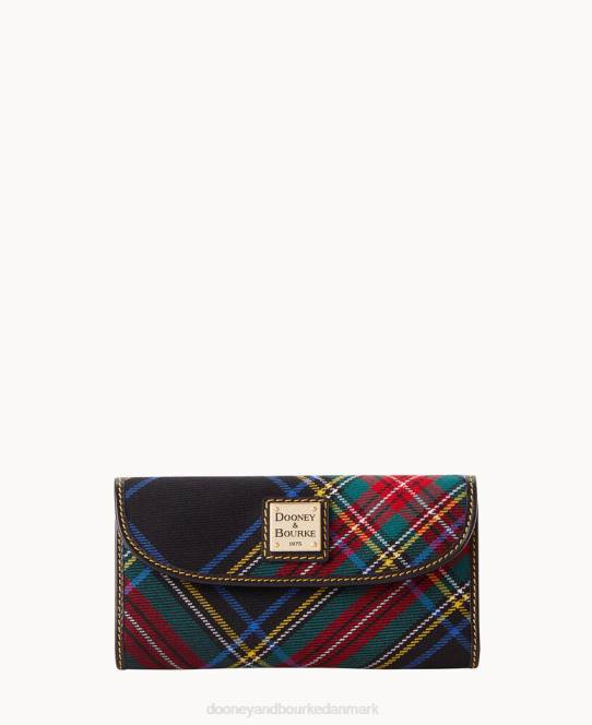 Dooney & Bourke tartan kontinental clutch JV0J4533 tilbehør sort