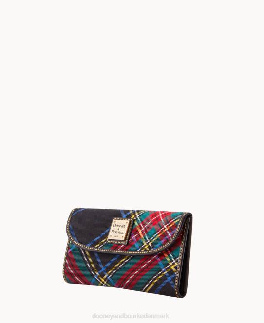 Dooney & Bourke tartan kontinental clutch JV0J4533 tilbehør sort