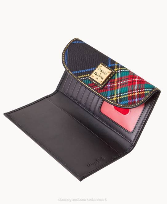 Dooney & Bourke tartan kontinental clutch JV0J4533 tilbehør sort