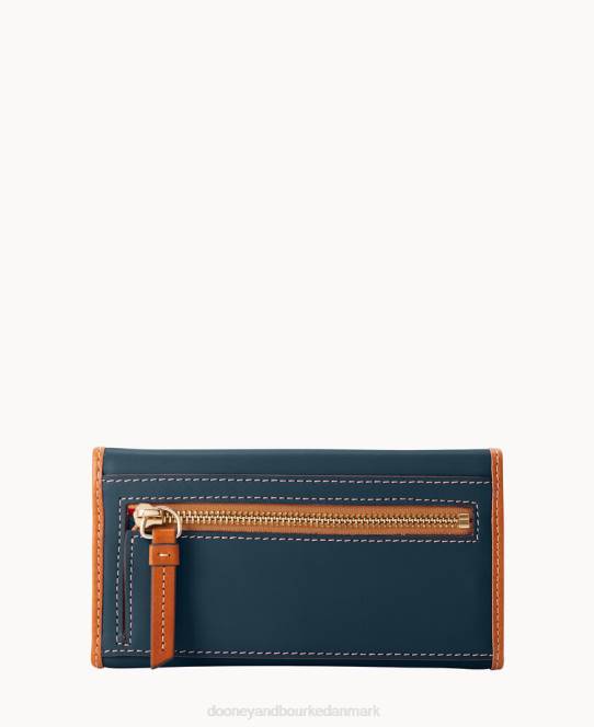 Dooney & Bourke wexford læder kontinental clutch JV0J4526 tilbehør midnatsblå