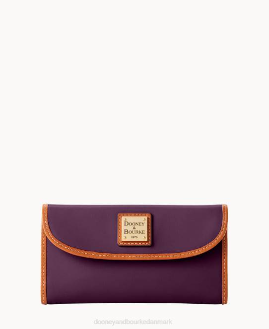 Dooney & Bourke wexford læder kontinental clutch JV0J4528 tilbehør blomme vin