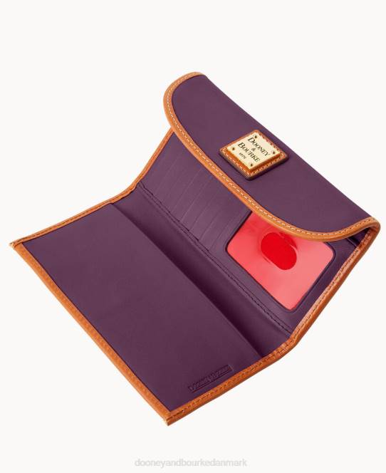 Dooney & Bourke wexford læder kontinental clutch JV0J4528 tilbehør blomme vin