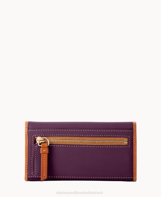 Dooney & Bourke wexford læder kontinental clutch JV0J4528 tilbehør blomme vin