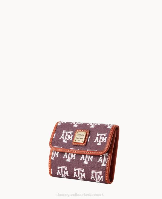Dooney & Bourke collegiate texas achr(38)m flap kreditkort pung JV0J4748 tilbehør texas a&m