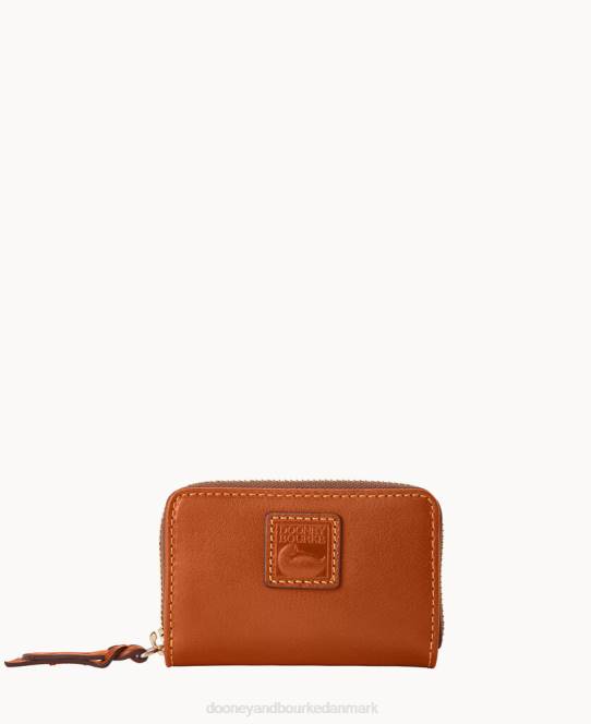Dooney & Bourke florentinsk stor lynlås omkring kreditkortetui JV0J4657 tilbehør naturlig