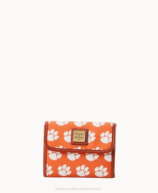 Dooney & Bourke kollegial flap kreditkort pung JV0J4618 tilbehør Clemson