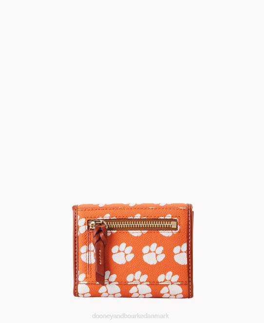 Dooney & Bourke kollegial flap kreditkort pung JV0J4618 tilbehør Clemson