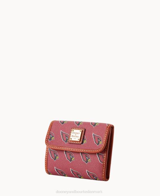 Dooney & Bourke nfl az flap kreditkort pung JV0J4742 tilbehør kardinaler