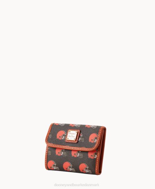 Dooney & Bourke nfl flap kreditkort pung JV0J4797 tilbehør brune