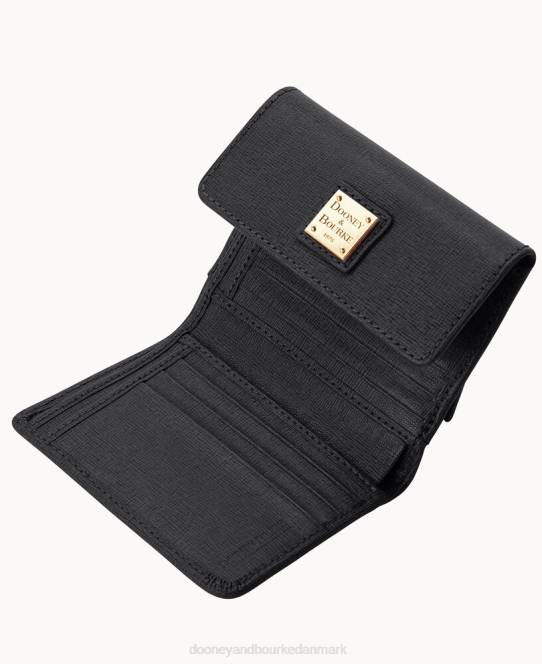 Dooney & Bourke saffiano kreditkort pung med lille flap JV0J4135 tilbehør sort