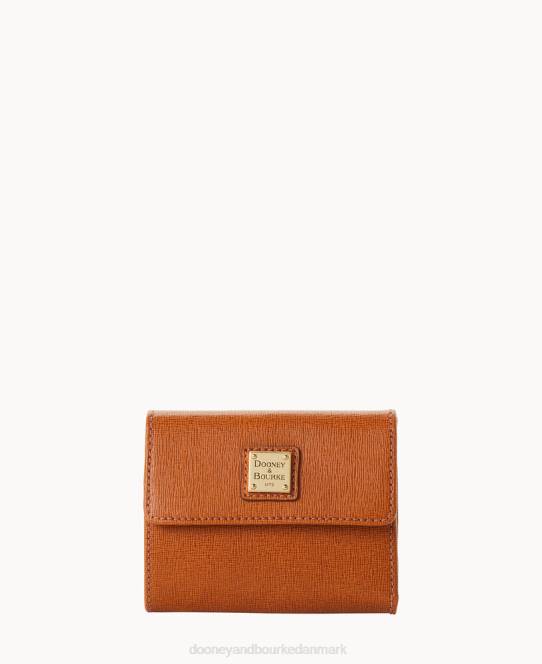 Dooney & Bourke saffiano kreditkort pung med lille flap JV0J4139 tilbehør naturlig