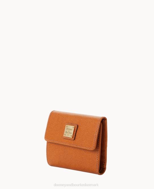 Dooney & Bourke saffiano kreditkort pung med lille flap JV0J4139 tilbehør naturlig
