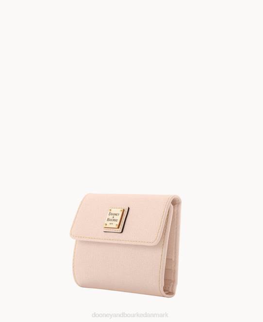 Dooney & Bourke saffiano kreditkort pung med lille flap JV0J4146 tilbehør rødme