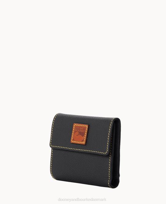 Dooney & Bourke småsten med lille flap kreditkort pung JV0J4095 tilbehør sort