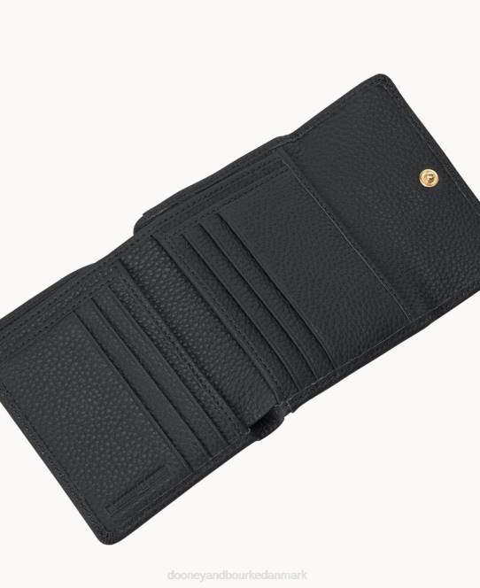 Dooney & Bourke småsten med lille flap kreditkort pung JV0J4095 tilbehør sort