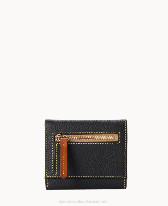 Dooney & Bourke småsten med lille flap kreditkort pung JV0J4095 tilbehør sort