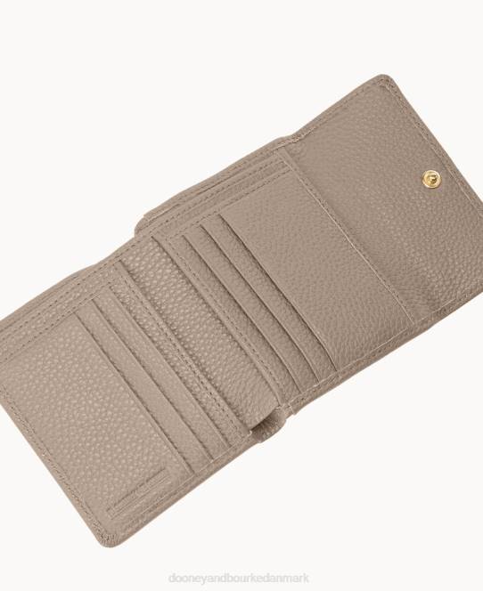 Dooney & Bourke småsten med lille flap kreditkort pung JV0J4097 tilbehør taupe