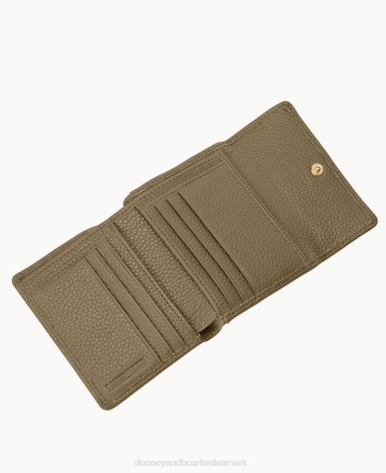 Dooney & Bourke småsten med lille flap kreditkort pung JV0J4100 tilbehør oliven