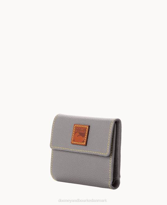 Dooney & Bourke småsten med lille flap kreditkort pung JV0J4101 tilbehør skifer