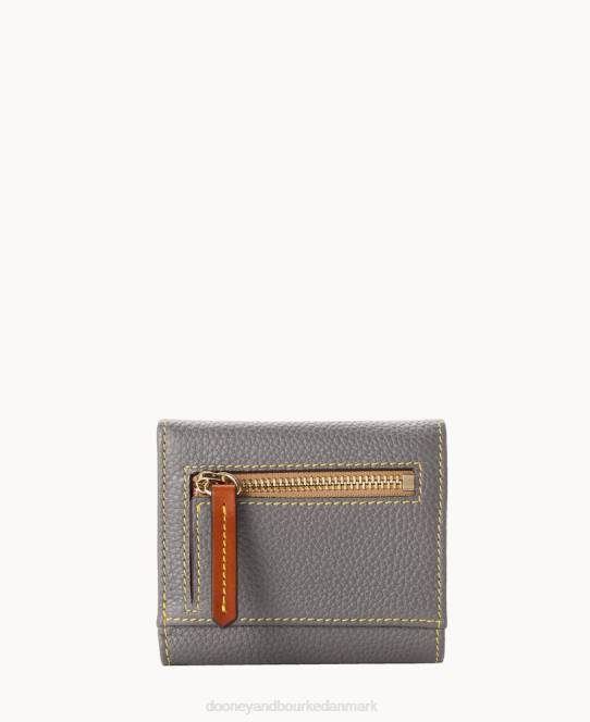 Dooney & Bourke småsten med lille flap kreditkort pung JV0J4101 tilbehør skifer