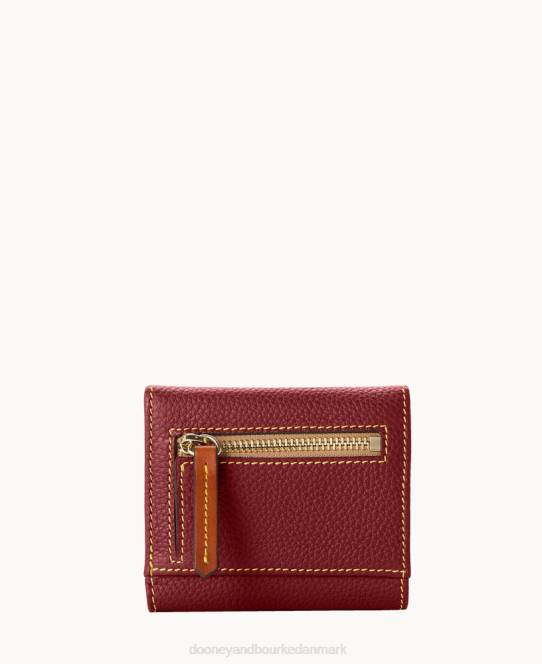 Dooney & Bourke småsten med lille flap kreditkort pung JV0J4103 tilbehør vin
