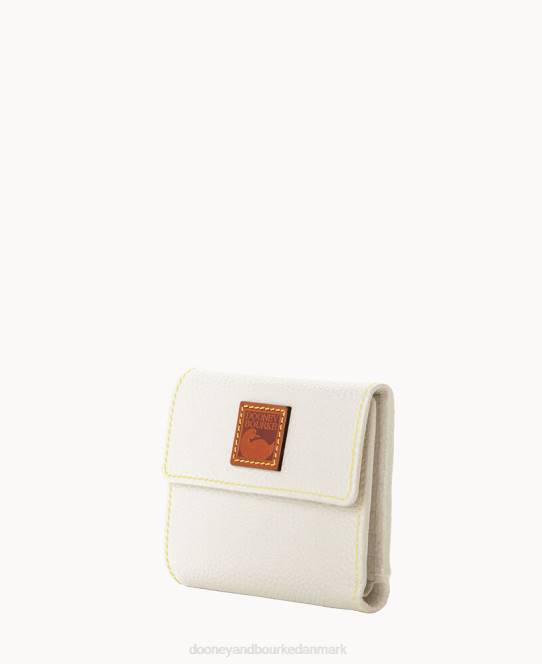 Dooney & Bourke småsten med lille flap kreditkort pung JV0J4104 tilbehør hvid