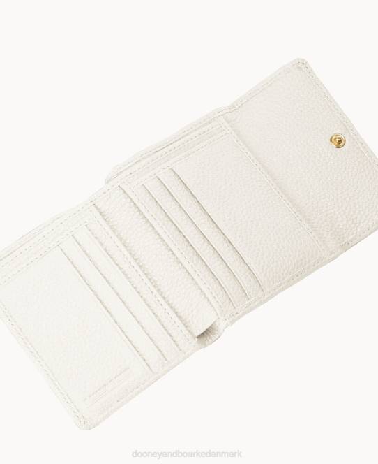 Dooney & Bourke småsten med lille flap kreditkort pung JV0J4104 tilbehør hvid
