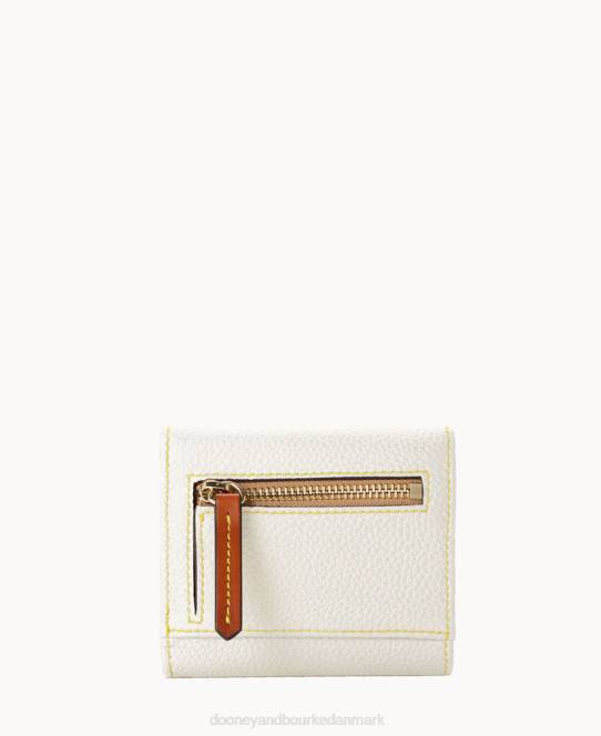 Dooney & Bourke småsten med lille flap kreditkort pung JV0J4104 tilbehør hvid