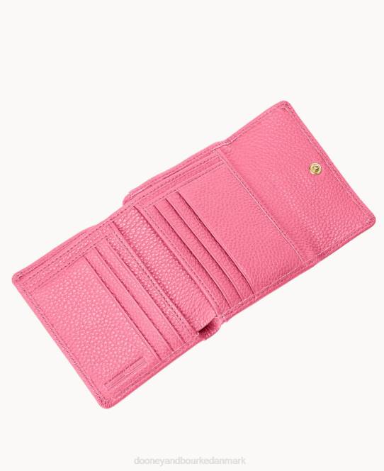 Dooney & Bourke småsten med lille flap kreditkort pung JV0J4105 tilbehør Hot pink