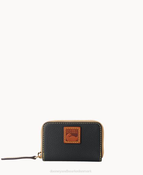 Dooney & Bourke småstens lynlås omkring kreditkortetui JV0J4053 tilbehør sort