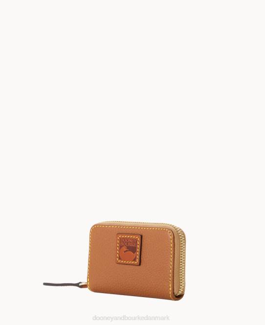 Dooney & Bourke småstens lynlås omkring kreditkortetui JV0J4054 tilbehør karamel