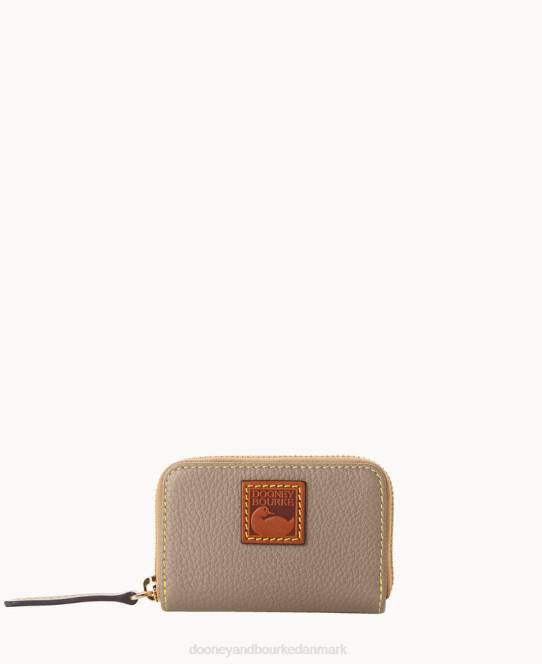 Dooney & Bourke småstens lynlås omkring kreditkortetui JV0J4056 tilbehør taupe