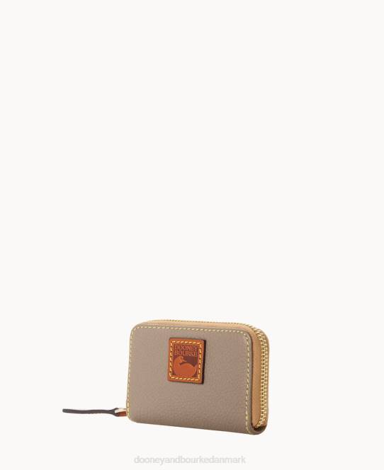 Dooney & Bourke småstens lynlås omkring kreditkortetui JV0J4056 tilbehør taupe