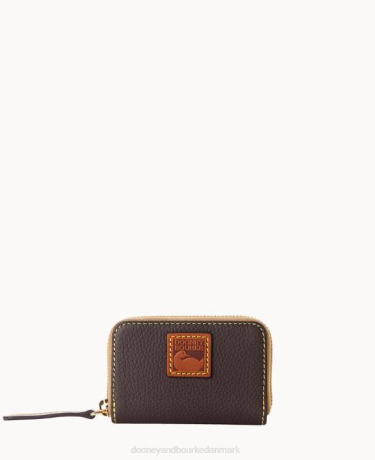 Dooney & Bourke småstens lynlås omkring kreditkortetui JV0J4057 tilbehør brun tmoro