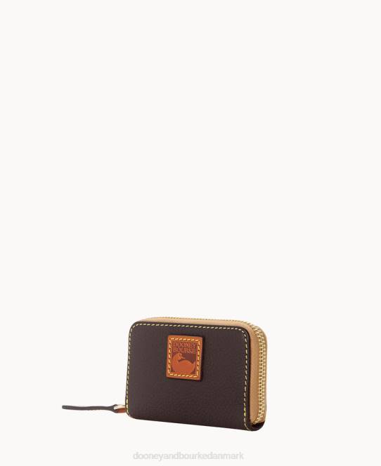 Dooney & Bourke småstens lynlås omkring kreditkortetui JV0J4057 tilbehør brun tmoro