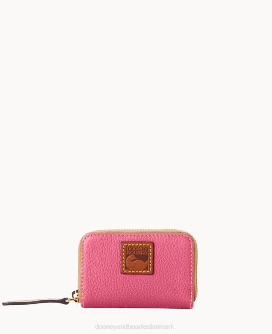 Dooney & Bourke småstens lynlås omkring kreditkortetui JV0J4058 tilbehør Hot pink