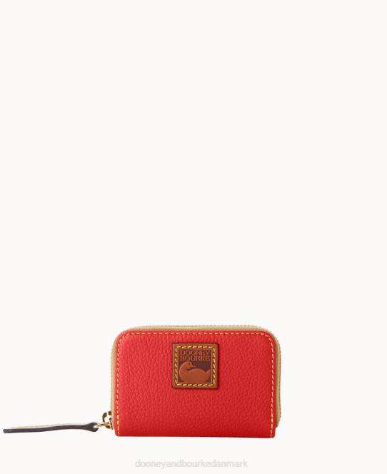 Dooney & Bourke småstens lynlås omkring kreditkortetui JV0J4060 tilbehør rød