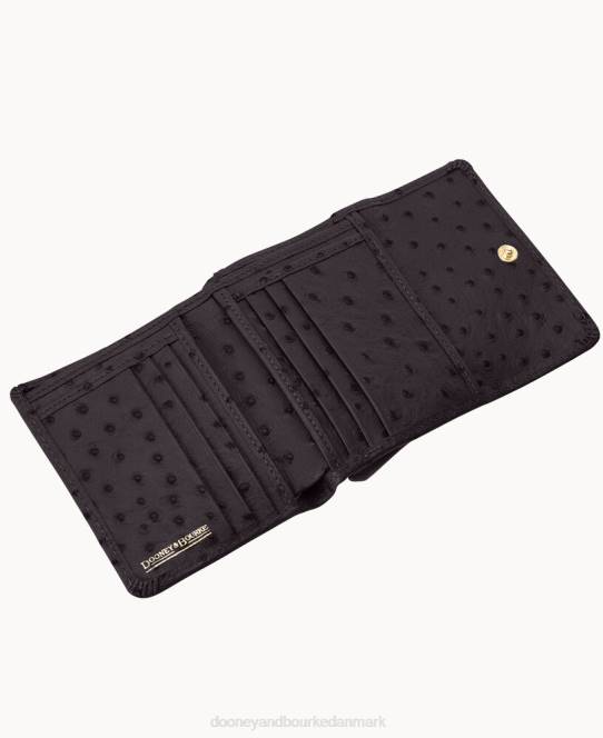Dooney & Bourke struds lille flap kreditkort pung JV0J4076 tilbehør sort