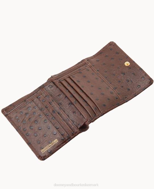 Dooney & Bourke struds lille flap kreditkort pung JV0J4077 tilbehør brun tmoro