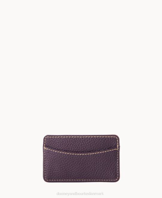 Dooney & Bourke visitkortetui med småsten JV0J4699 tilbehør blomme vin