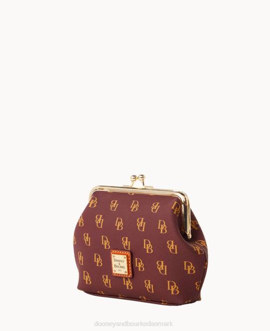 Dooney & Bourke gretta stor indrammet møntpung JV0J4510 tilbehør bordeaux