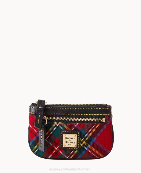Dooney & Bourke tartan lille møntkasse JV0J4559 tilbehør rød