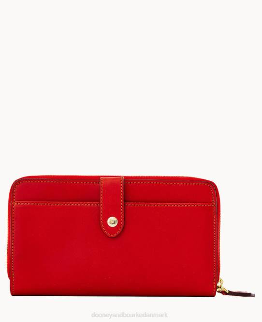 Dooney & Bourke alto stor dobbelt lynlåsorganisator JV0J4152 tilbehør rød