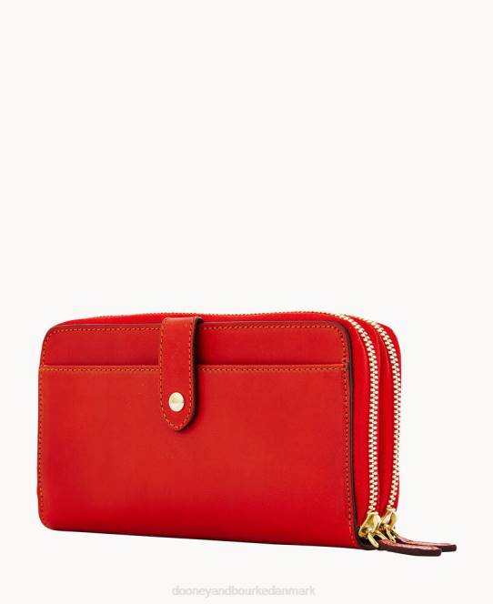 Dooney & Bourke alto stor dobbelt lynlåsorganisator JV0J4152 tilbehør rød