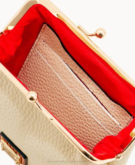 Dooney & Bourke rullestenskorn stor indrammet pung JV0J4854 tilbehør knogle