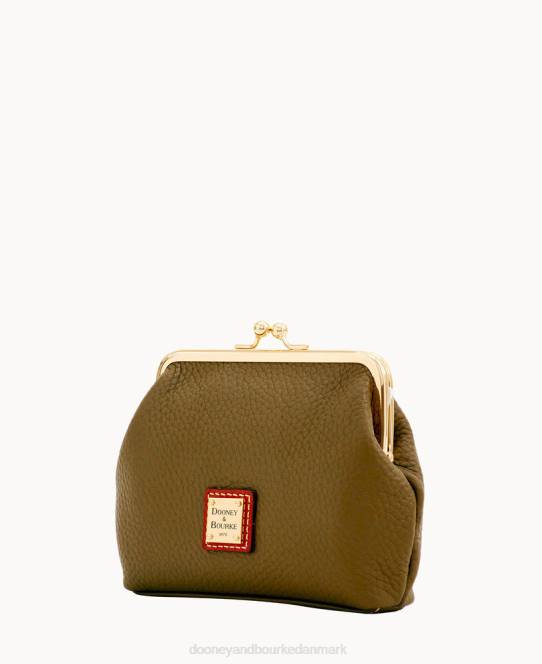 Dooney & Bourke rullestenskorn stor indrammet pung JV0J4855 tilbehør oliven