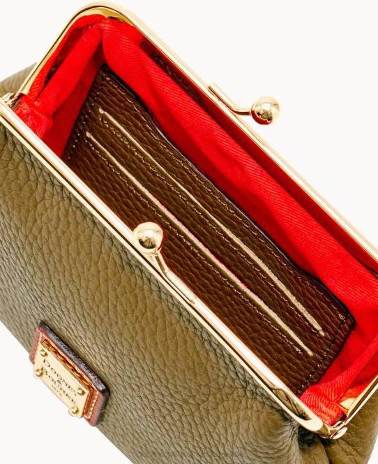 Dooney & Bourke rullestenskorn stor indrammet pung JV0J4855 tilbehør oliven