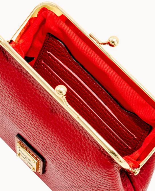 Dooney & Bourke rullestenskorn stor indrammet pung JV0J4856 tilbehør rød